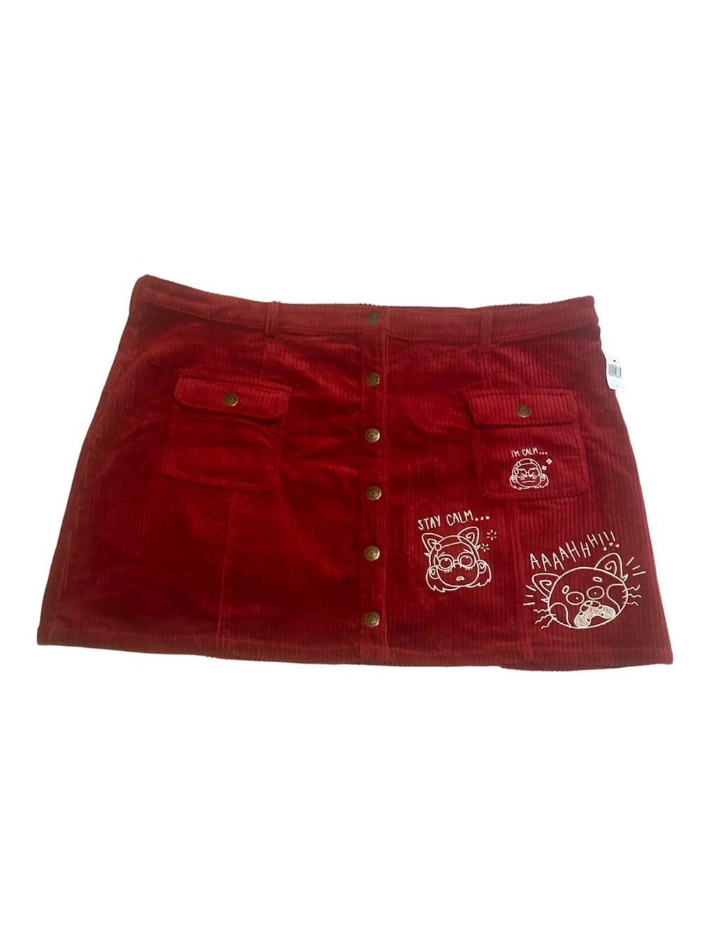 Disney Pixar Turning Red Corduroy Mini Skirt NWT Womens Size 1X